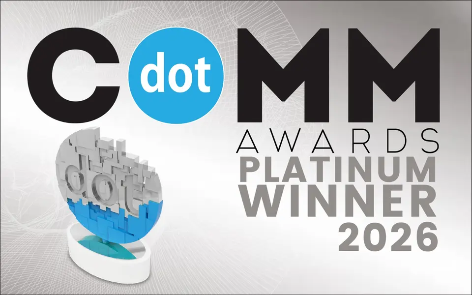 2026 dotCOMM Platinum Winner recognition awarded to The Grind Hotline